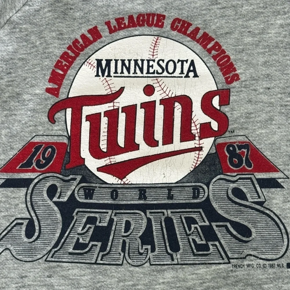 Vintage 1987 Minnesota Twins World Series Sweatshirt USA Made MLB Crewneck Large